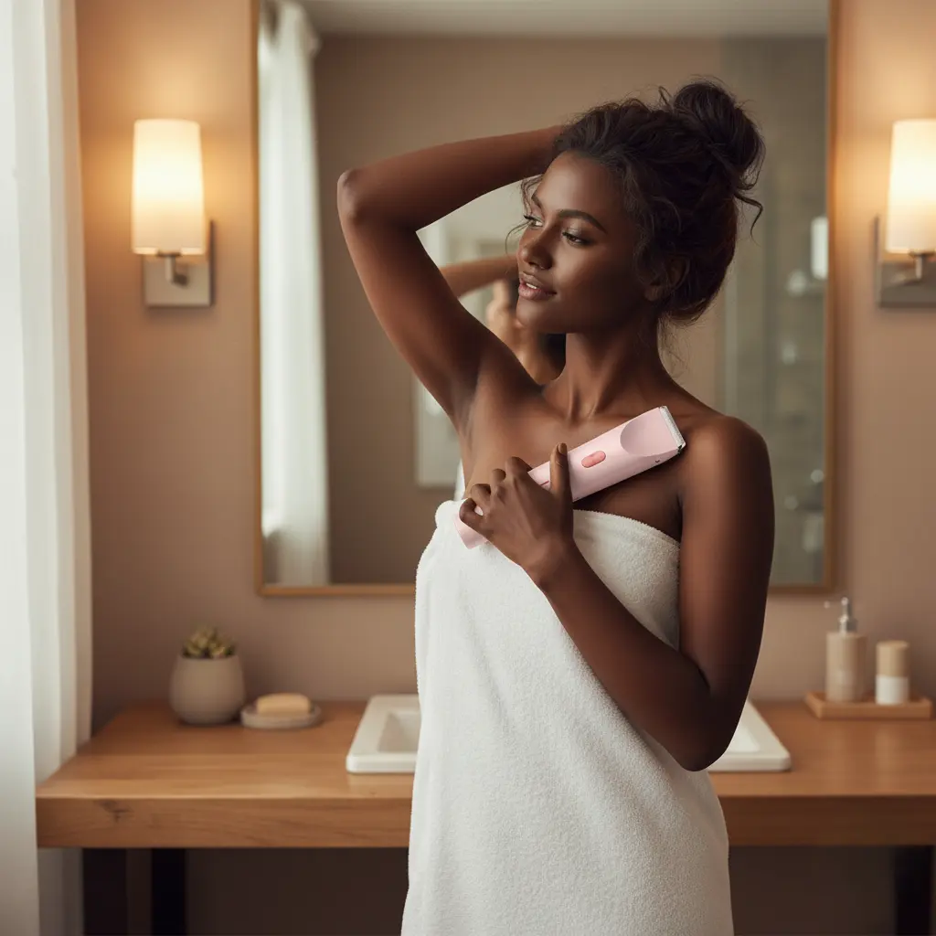 Tondeuse Électrique Femme - Jambes, Aisselles, Maillot - Tête Amovible Lunacomfort