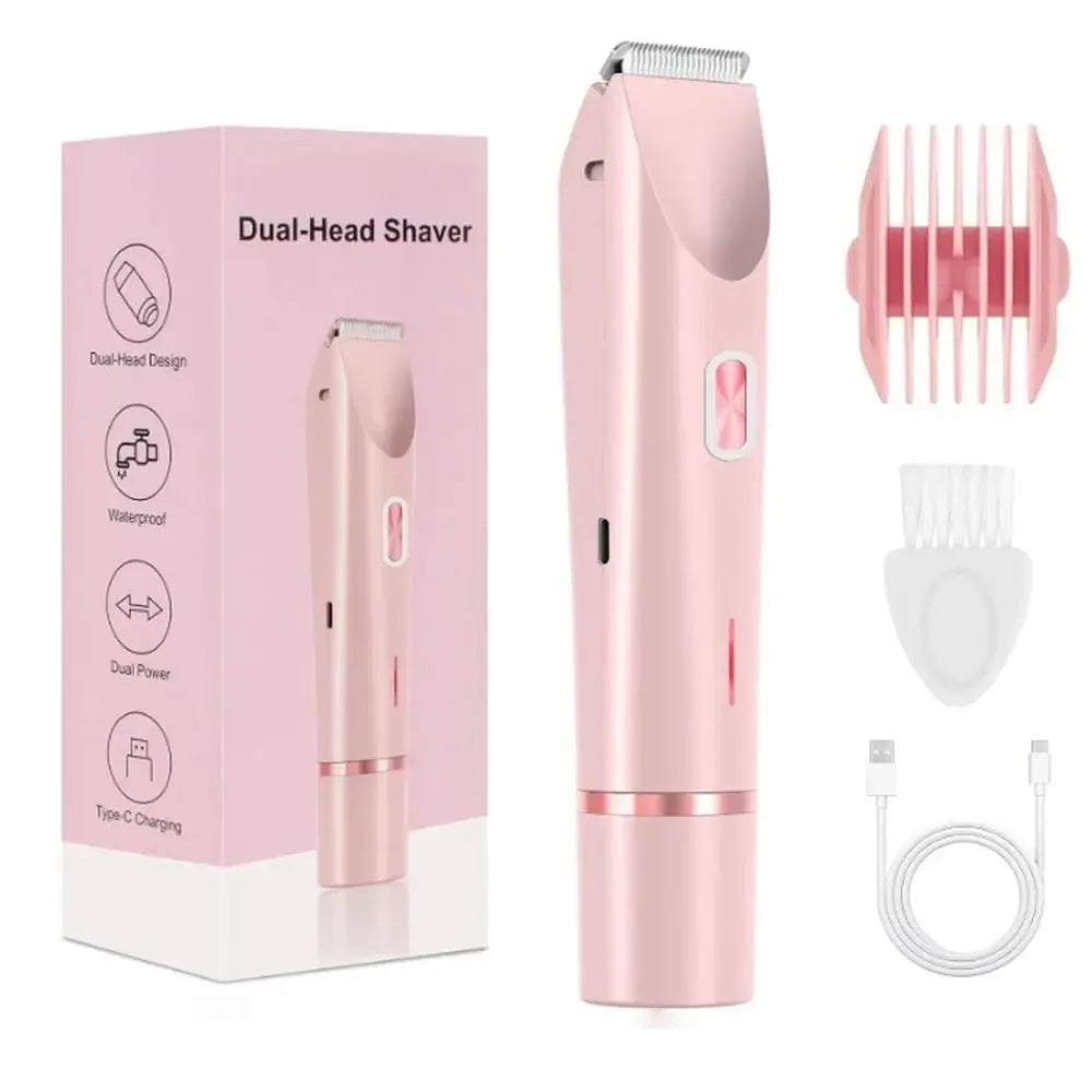 Tondeuse Électrique Femme - Jambes, Aisselles, Maillot - Tête Amovible Lunacomfort