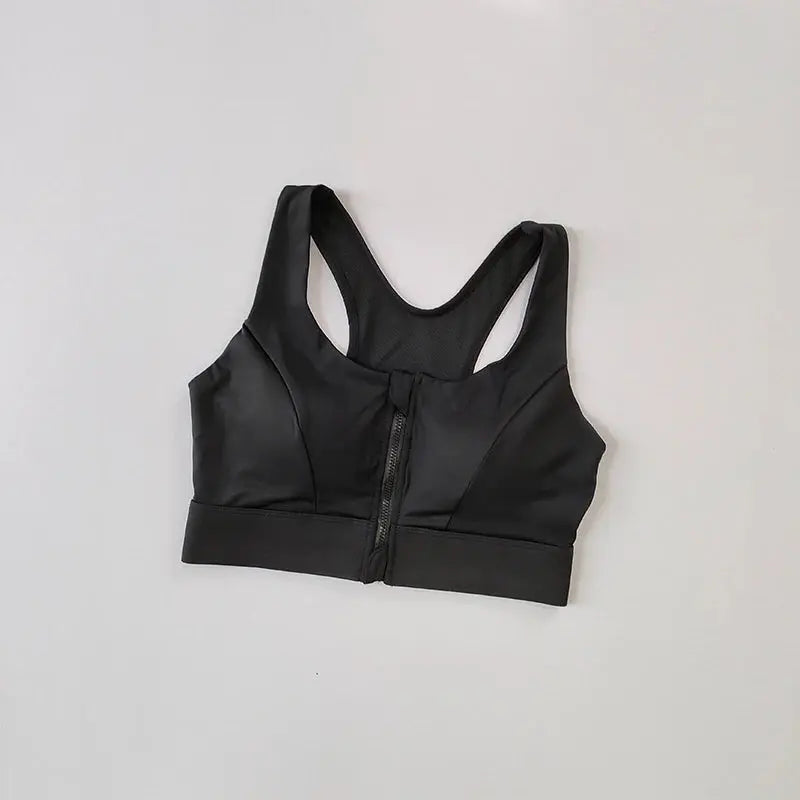 Soutien-Gorge Sport à Zip Frontal Femme | Fort Maintien, Bonnets Fixes Push-Up Lunacomfort