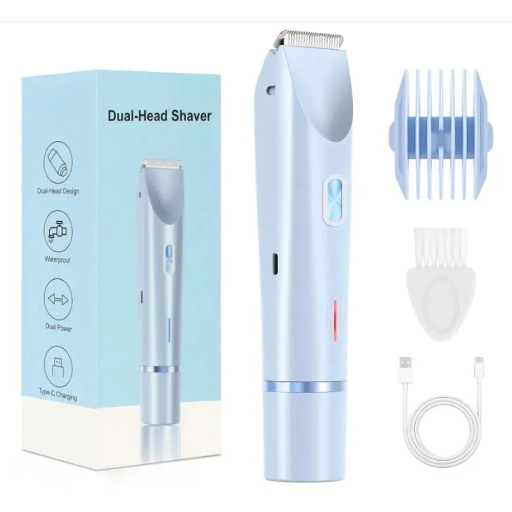Tondeuse Électrique Femme - Jambes, Aisselles, Maillot - Tête Amovible Lunacomfort